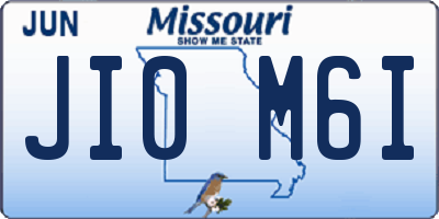 MO license plate JI0M6I