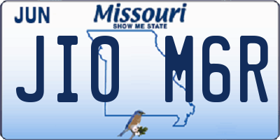 MO license plate JI0M6R