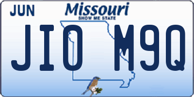 MO license plate JI0M9Q