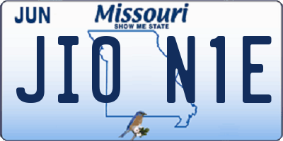 MO license plate JI0N1E