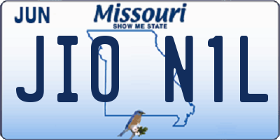 MO license plate JI0N1L