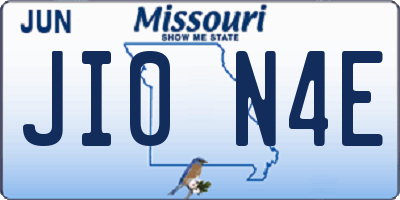 MO license plate JI0N4E