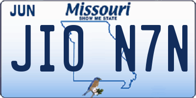 MO license plate JI0N7N
