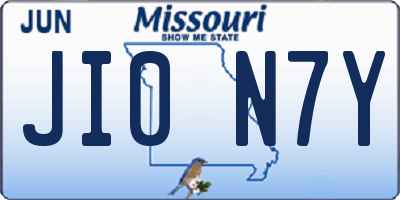 MO license plate JI0N7Y