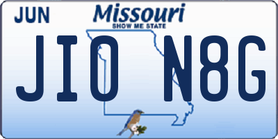 MO license plate JI0N8G