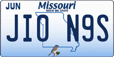 MO license plate JI0N9S