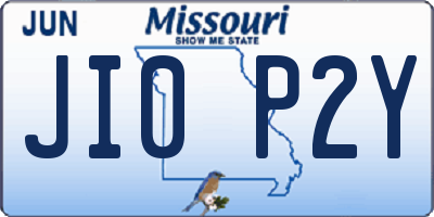 MO license plate JI0P2Y