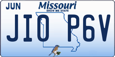 MO license plate JI0P6V