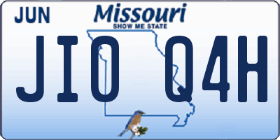 MO license plate JI0Q4H