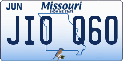 MO license plate JI0Q6O