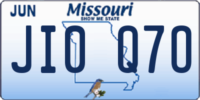MO license plate JI0Q7O