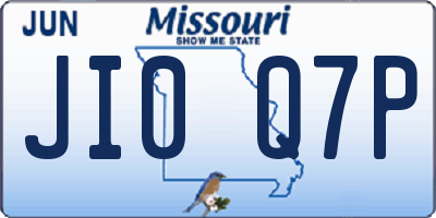 MO license plate JI0Q7P