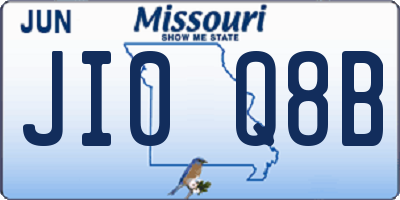 MO license plate JI0Q8B