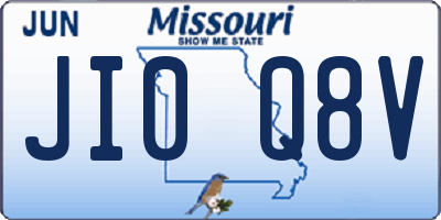 MO license plate JI0Q8V