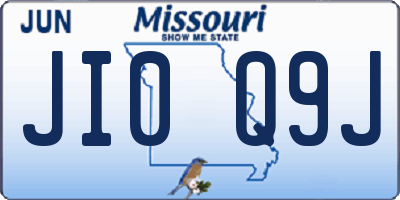 MO license plate JI0Q9J