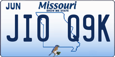MO license plate JI0Q9K