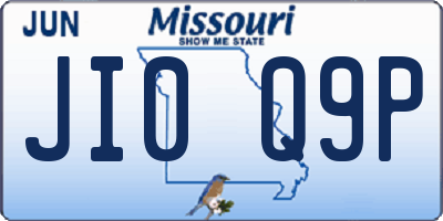 MO license plate JI0Q9P