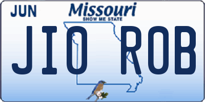 MO license plate JI0R0B