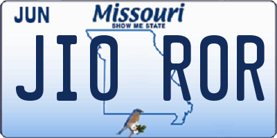 MO license plate JI0R0R