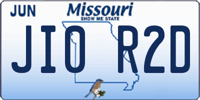 MO license plate JI0R2D