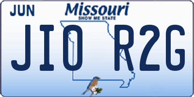 MO license plate JI0R2G