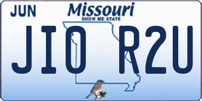 MO license plate JI0R2U