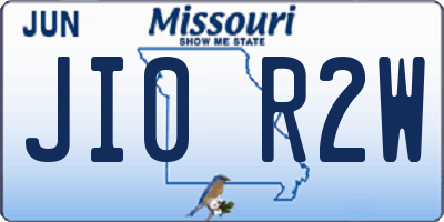MO license plate JI0R2W