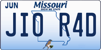 MO license plate JI0R4D