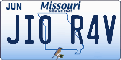 MO license plate JI0R4V