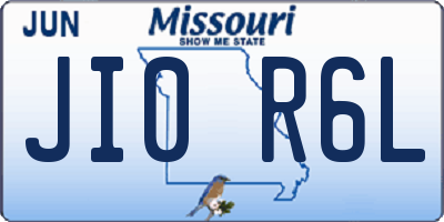 MO license plate JI0R6L