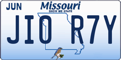 MO license plate JI0R7Y