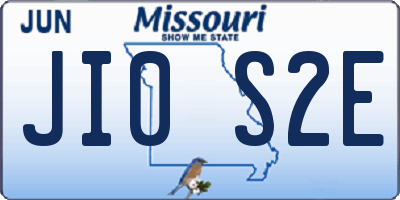 MO license plate JI0S2E