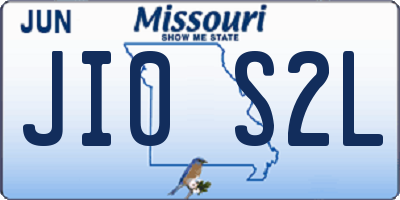 MO license plate JI0S2L