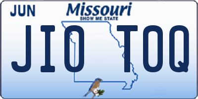 MO license plate JI0T0Q
