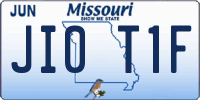 MO license plate JI0T1F