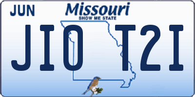 MO license plate JI0T2I
