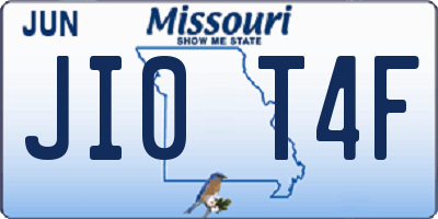 MO license plate JI0T4F