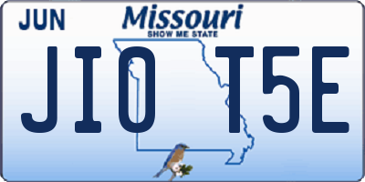 MO license plate JI0T5E