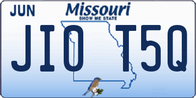 MO license plate JI0T5Q