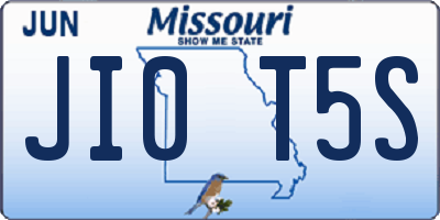 MO license plate JI0T5S