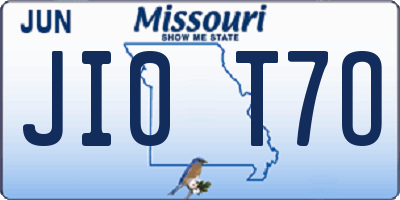 MO license plate JI0T7O