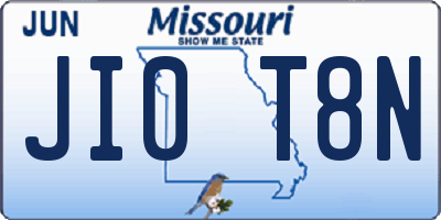 MO license plate JI0T8N