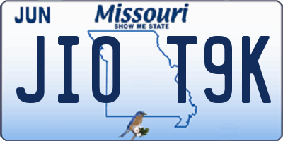 MO license plate JI0T9K