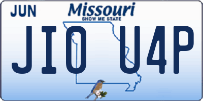 MO license plate JI0U4P
