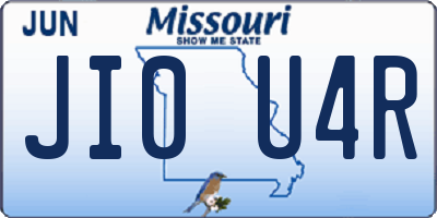 MO license plate JI0U4R