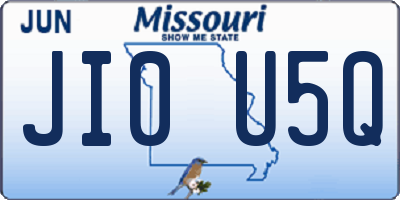 MO license plate JI0U5Q