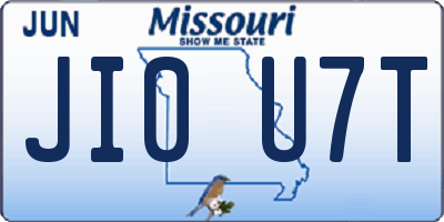 MO license plate JI0U7T