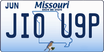 MO license plate JI0U9P