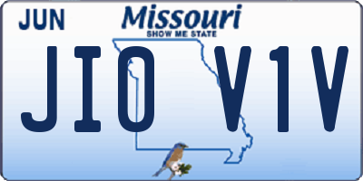 MO license plate JI0V1V