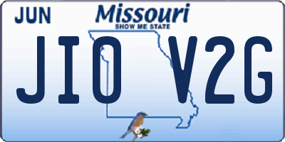 MO license plate JI0V2G